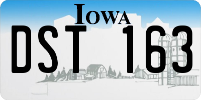 IA license plate DST163