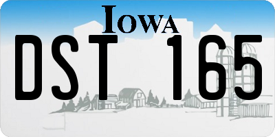 IA license plate DST165