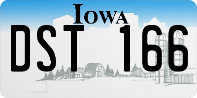 IA license plate DST166