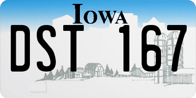 IA license plate DST167