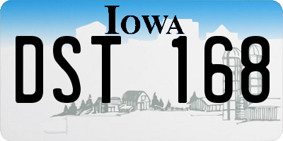 IA license plate DST168