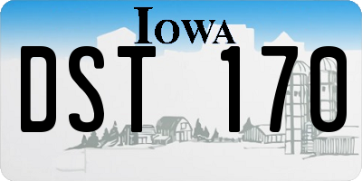 IA license plate DST170