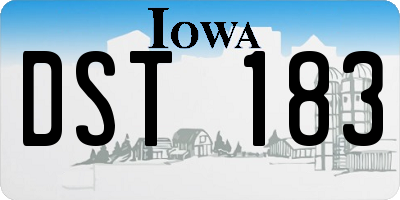IA license plate DST183