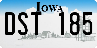 IA license plate DST185