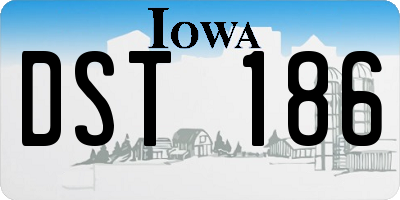 IA license plate DST186