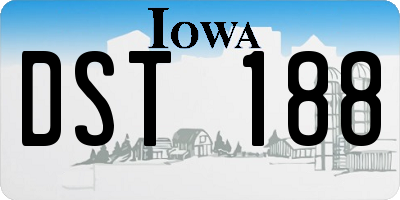 IA license plate DST188