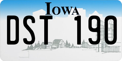 IA license plate DST190