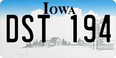 IA license plate DST194