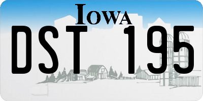 IA license plate DST195