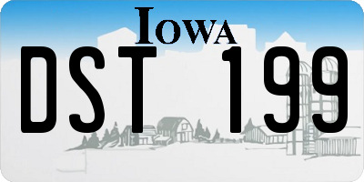 IA license plate DST199