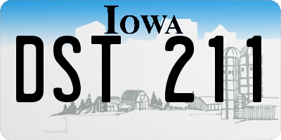 IA license plate DST211