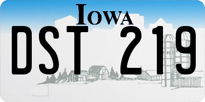 IA license plate DST219