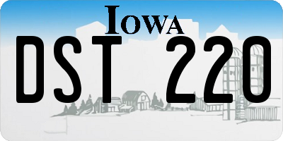 IA license plate DST220