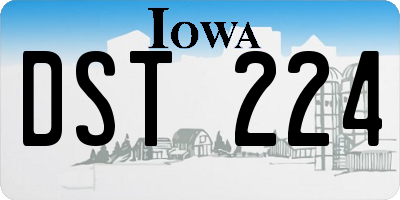 IA license plate DST224