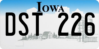 IA license plate DST226