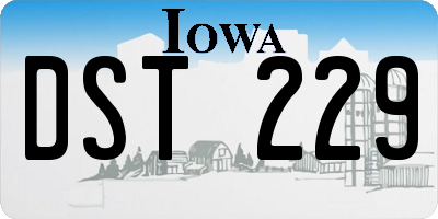 IA license plate DST229