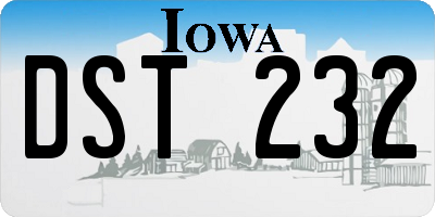 IA license plate DST232
