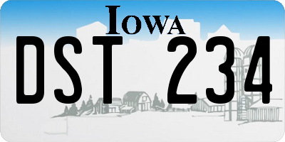 IA license plate DST234