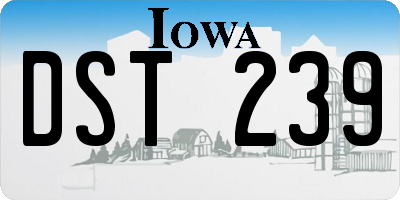IA license plate DST239