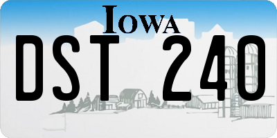 IA license plate DST240