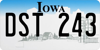 IA license plate DST243