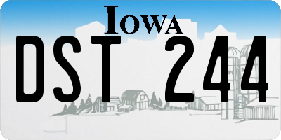 IA license plate DST244