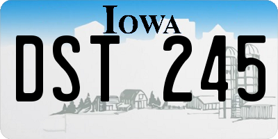 IA license plate DST245