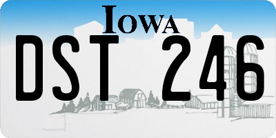 IA license plate DST246