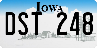 IA license plate DST248