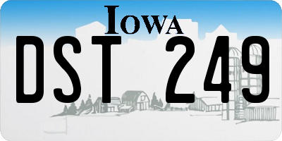 IA license plate DST249