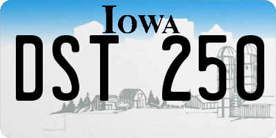 IA license plate DST250