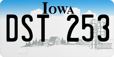IA license plate DST253