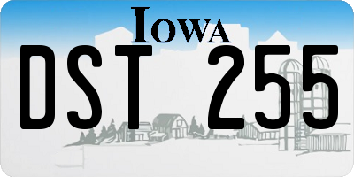 IA license plate DST255