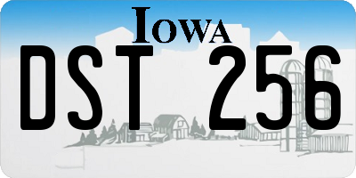 IA license plate DST256