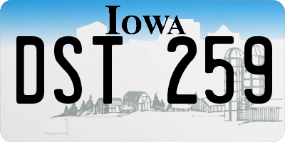 IA license plate DST259