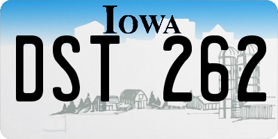 IA license plate DST262
