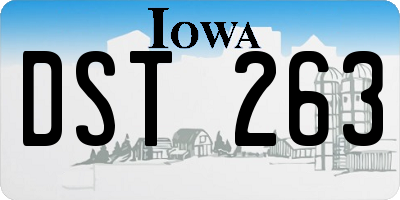 IA license plate DST263