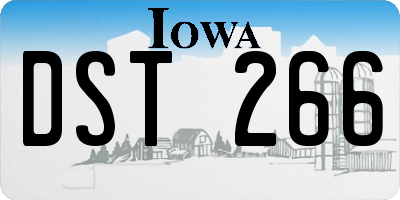 IA license plate DST266