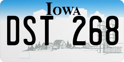 IA license plate DST268