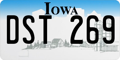IA license plate DST269