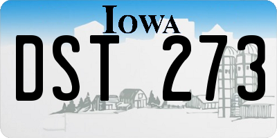 IA license plate DST273