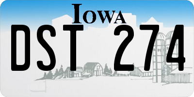IA license plate DST274