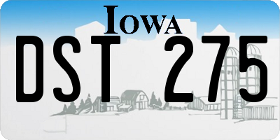 IA license plate DST275