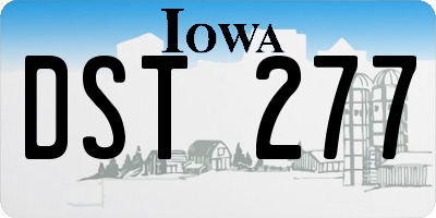 IA license plate DST277