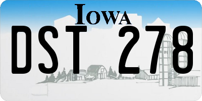 IA license plate DST278