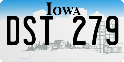 IA license plate DST279