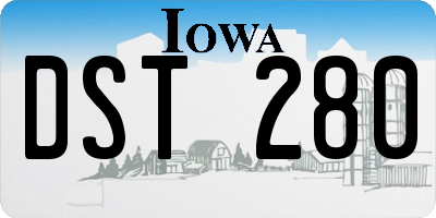 IA license plate DST280