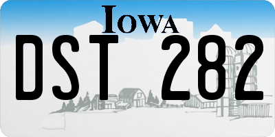 IA license plate DST282