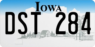 IA license plate DST284