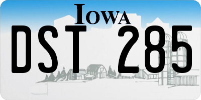 IA license plate DST285